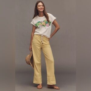 MOTHER The Maven High-Rise Wide-Leg Jeans Yellow Size 28